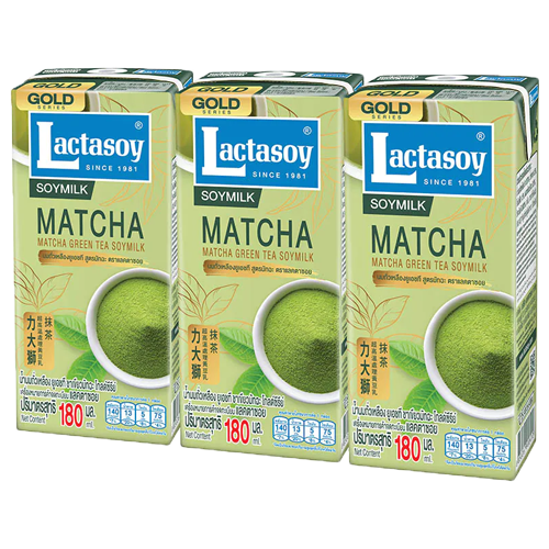 I1 Lactasoy Gold Series Soy Milk UHT Matcha Green Tea 180ml 1x3