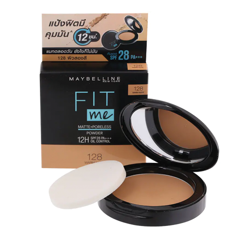 Maybelline Fit Me Matte+Poreless Powder SPF28 PA+++ 128 Warm Nude 6g