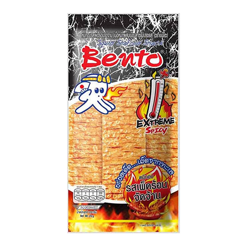 Bento Brand Squid Seafood Snack Extreme Spicy 18g