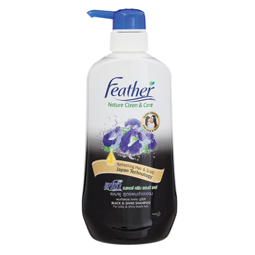 I1 Feather Nature Clean and Care Black and Shine Shampoo 450ml