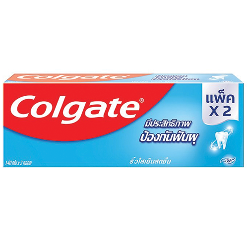 Colgate Toothpaste Proven Cavity Protechtion Double Cool Stripe Pack 2 140g