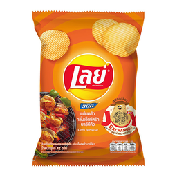 Lay's Rock Ridged Potato Chips Extra Barbecue Flavor 42 g / (Unit)