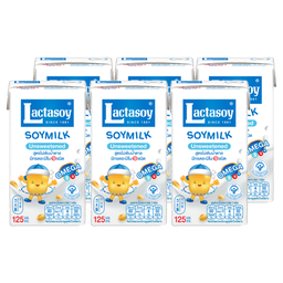 ®Lactasoy Soy Milk UHT Unsweetened Flavored 125ml 1x6 / (Pack)